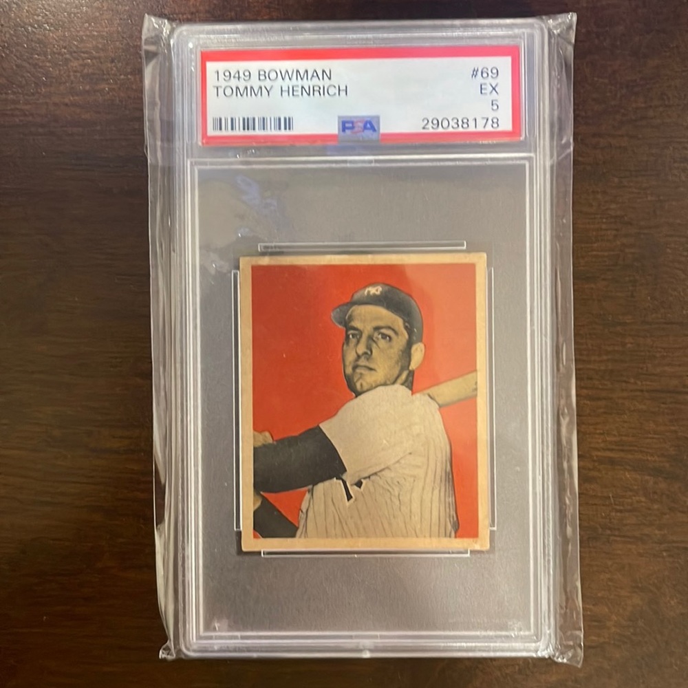 1949 Coleman Tommy Henrich PSA grade 5